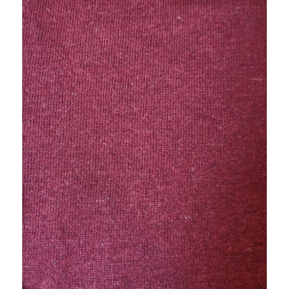 Banana Republic Cranberry V-Neck Mens Sweater Silk Linen‎ Long Sleeve XL